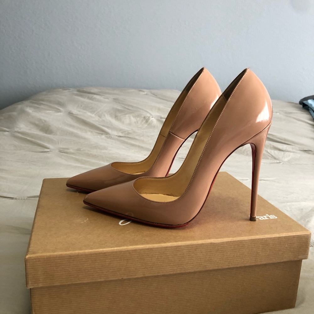 ❌SOLD❌ Christian Louboutin So Kate Patent Nude 36